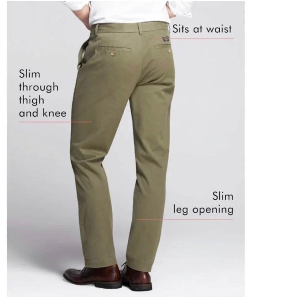 Banana Republic Aiden Chino Slim‎ Fit Pants, Mens 35x32 White